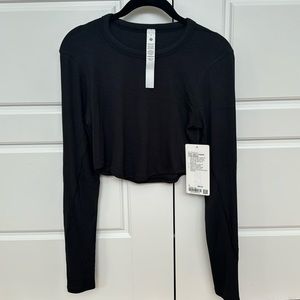 Lululemon hold tight cropped long sleeve black size 8